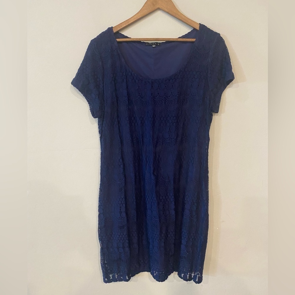 Tiana B. - Navy Blue Lace Aline Dress